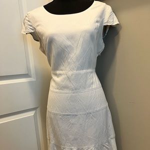 🌟WHITE LINEN DRESS WITH SIDE ZIPPER🌟